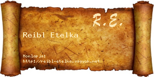 Reibl Etelka névjegykártya